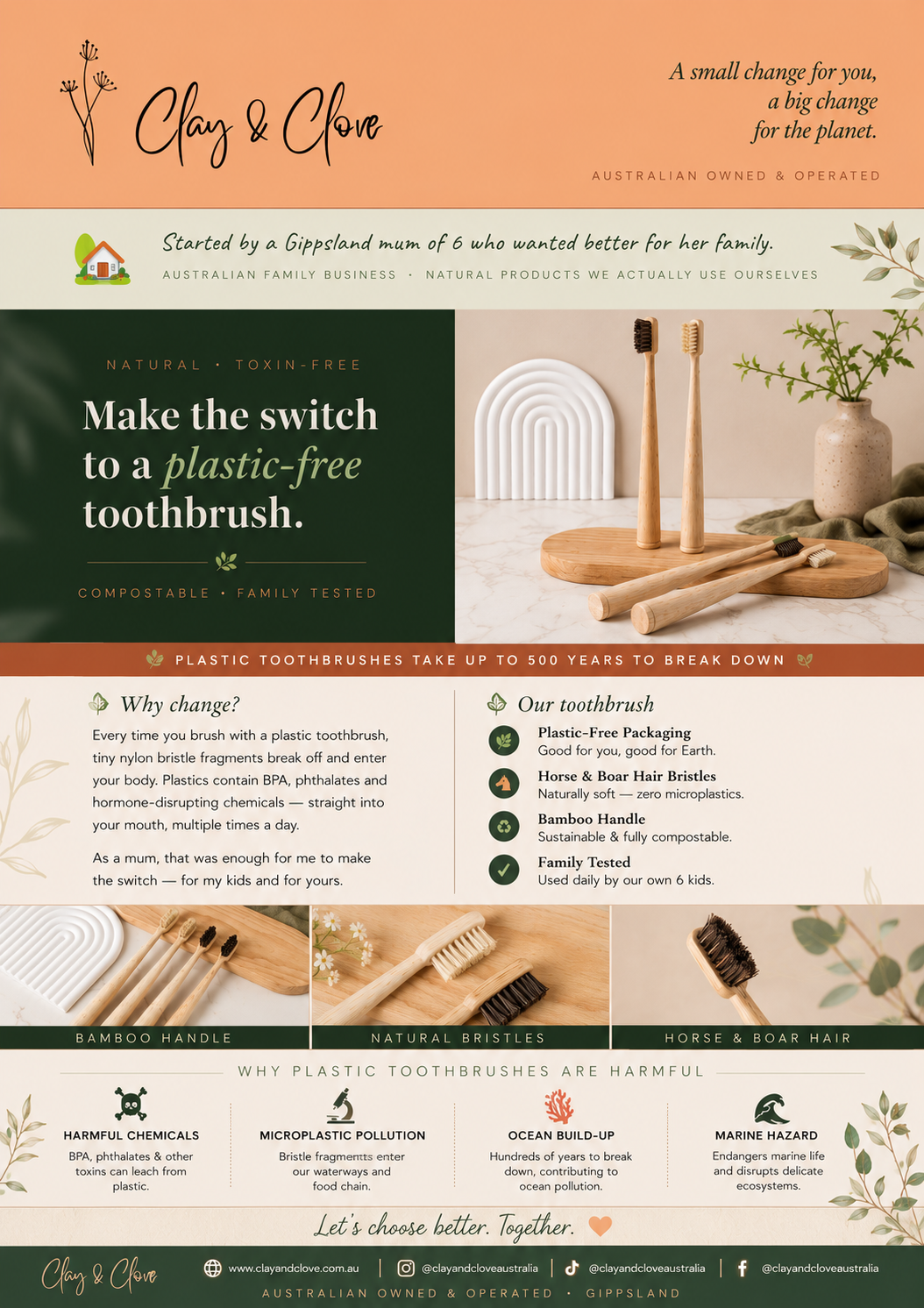 Boar Bristle Toothbrush